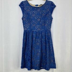 Finn & Clover Blue Fit and Flare Mini Dress